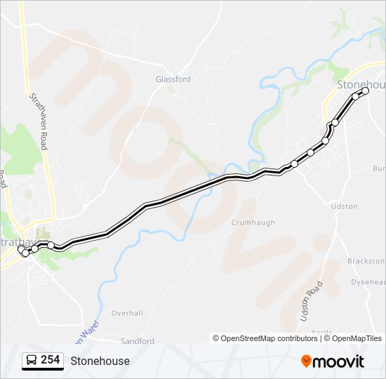 254 Bus Line Map