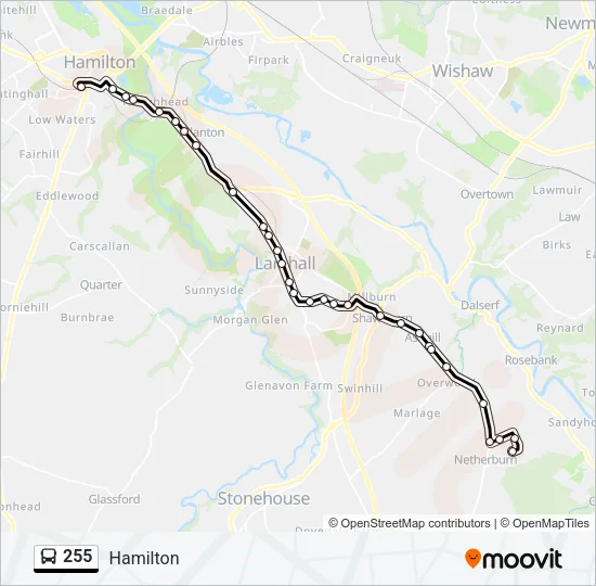 255 Bus Line Map