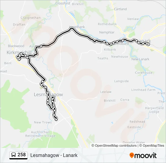 258 Bus Line Map