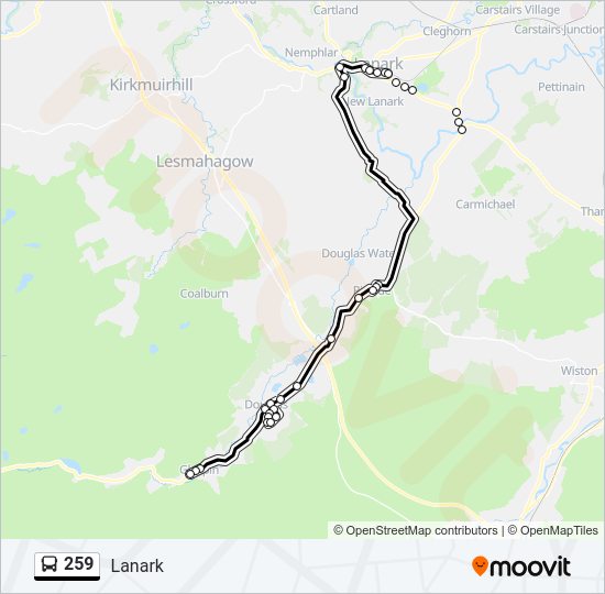 259 Bus Line Map