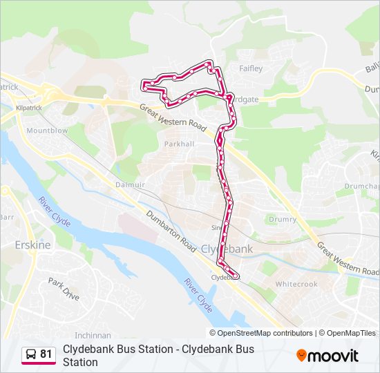 Bus 81 Route Map 81 Route: Schedules, Stops & Maps - Clydebank (Updated)