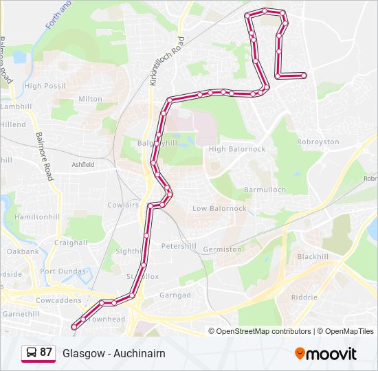 87 Route Schedules Stops Maps Robroyston Updated 