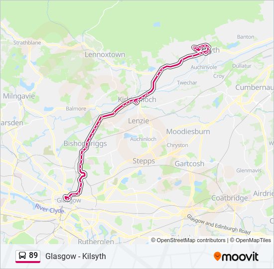 Bus 89 Route Map 89 Route: Schedules, Stops & Maps - Kilsyth (Updated)