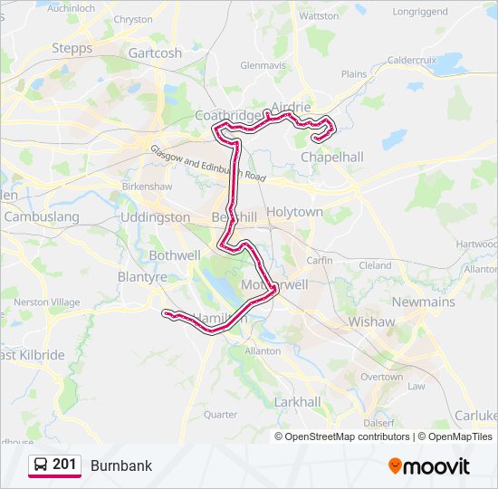 Bus 201 Route Map 201 Route: Schedules, Stops & Maps - Burnbank (Updated)