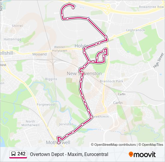 242 Route Schedules, Stops & Maps Motherwell (Updated)