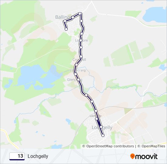 13 Route Schedules, Stops & Maps Lochgelly (Updated)