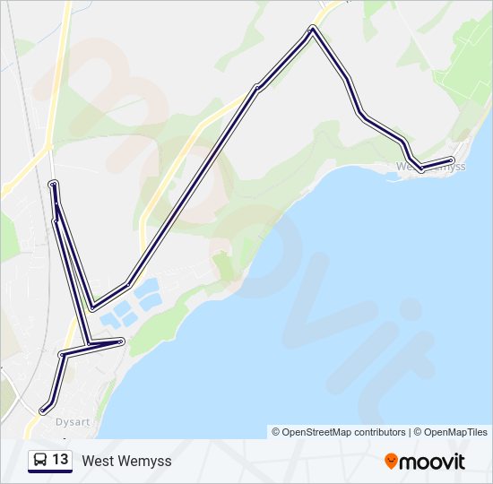 13 bus Line Map