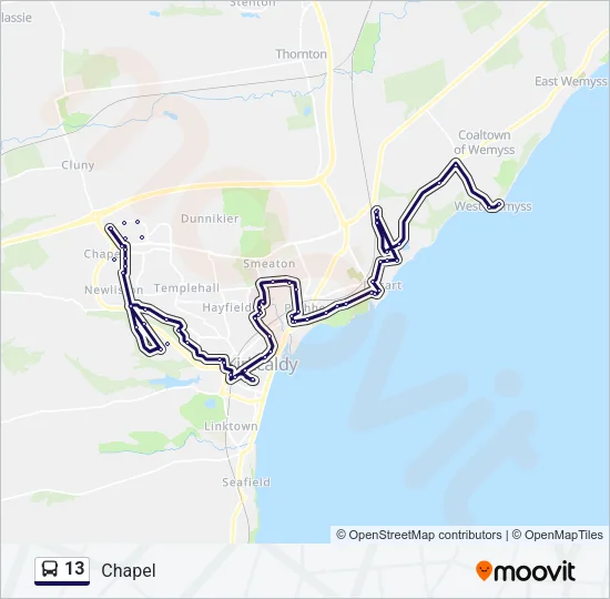 13 Bus Line Map