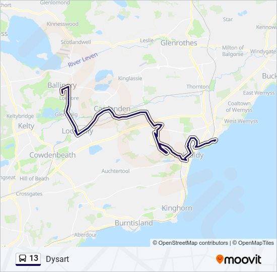 13 Route: Schedules, Stops & Maps - Dysart (Updated)