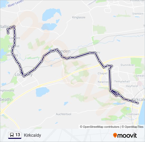 13 Route: Schedules, Stops & Maps - Kirkcaldy (Updated)