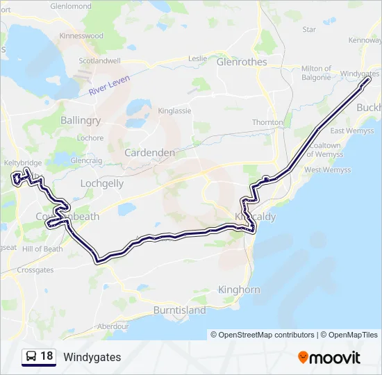 18 Bus Line Map