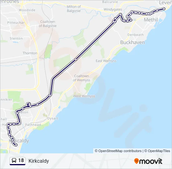 18 Bus Line Map