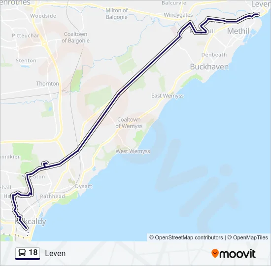 18 Bus Line Map