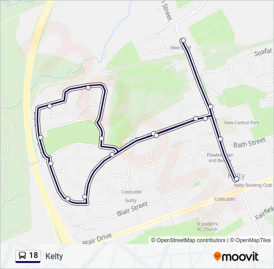 18 Bus Line Map