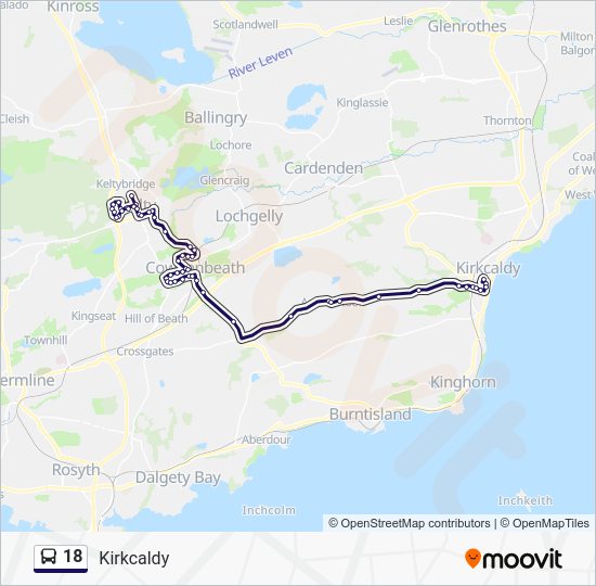 18 Route: Schedules, Stops & Maps - Kirkcaldy (Updated)