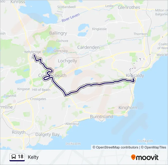 18 Bus Line Map