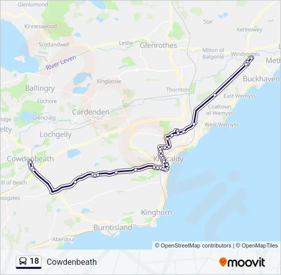18 Bus Line Map