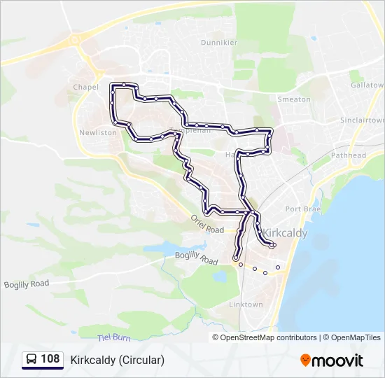 108 Bus Line Map