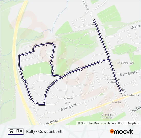 17A Bus Line Map