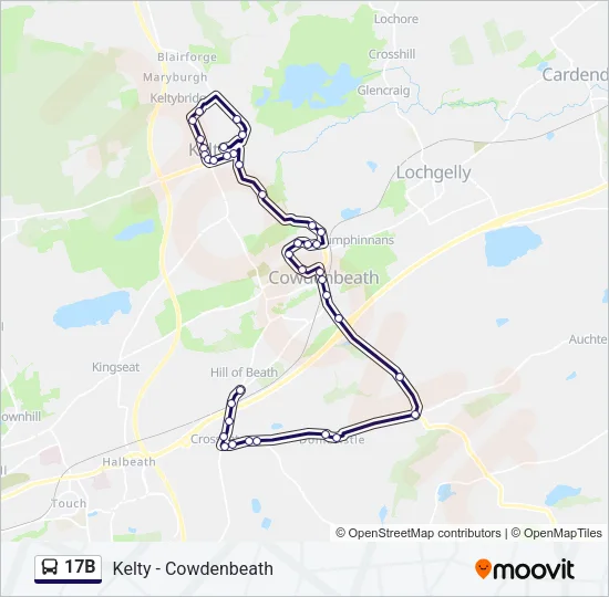 17B Bus Line Map