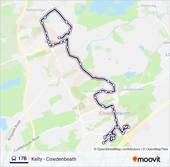 17B Bus Line Map