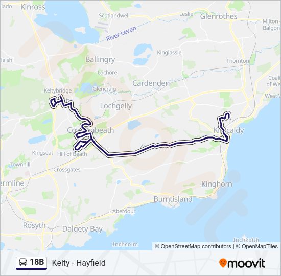 18B Bus Line Map