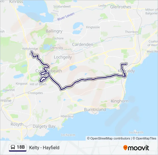 18B Bus Line Map