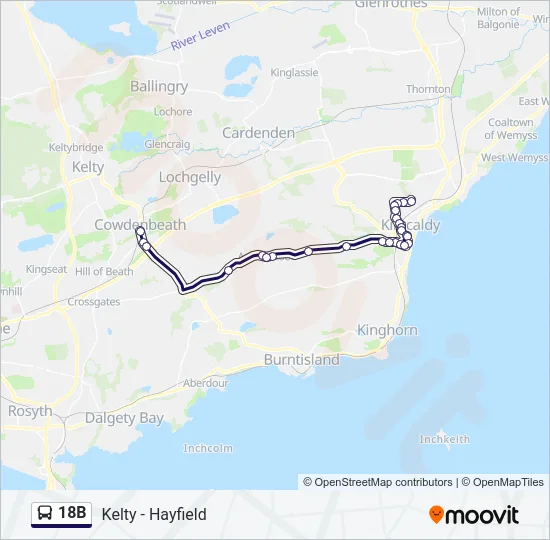 18B Bus Line Map