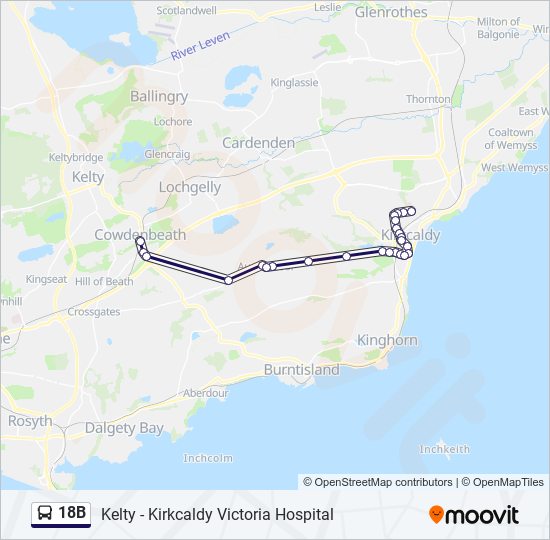 18b Route Schedules, Stops & Maps Cowdenbeath (Updated)