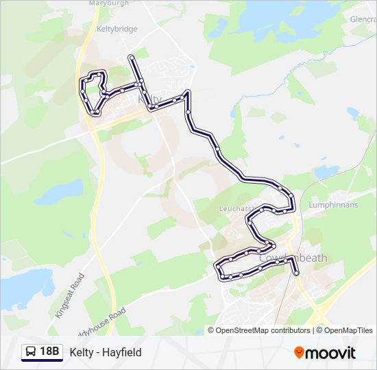 18B Bus Line Map