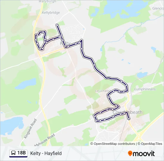 18B Bus Line Map