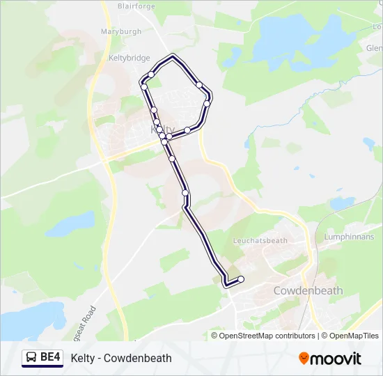 BE4 Bus Line Map