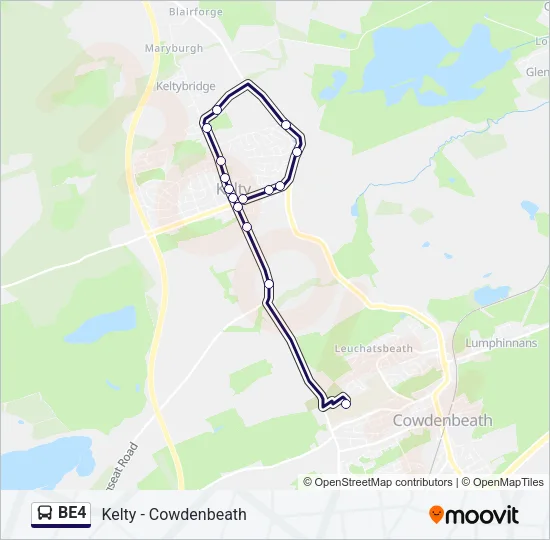 BE4 Bus Line Map