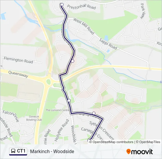 CT1 Bus Line Map
