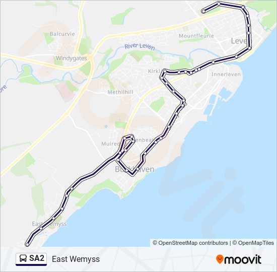 sa2 Route: Schedules, Stops & Maps - East Wemyss (Updated)