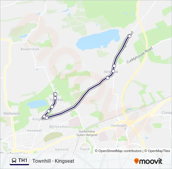 TH1 Bus Line Map