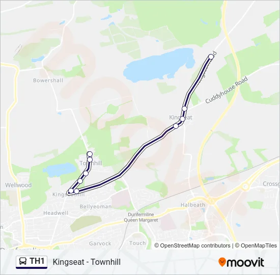 TH1 Bus Line Map