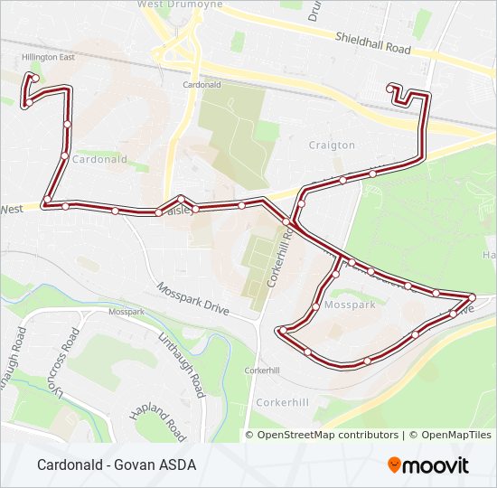 Bus 124 Route Map 124 Route: Schedules, Stops & Maps - Cardonald (Updated)