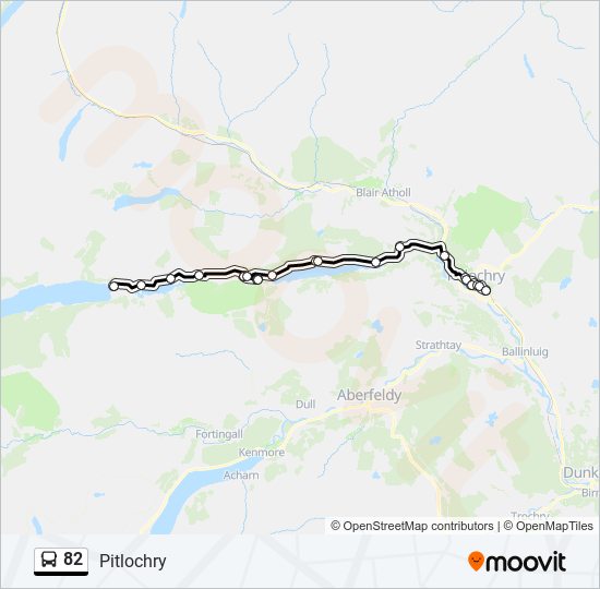 82 Route Schedules Stops And Maps Pitlochry Updated