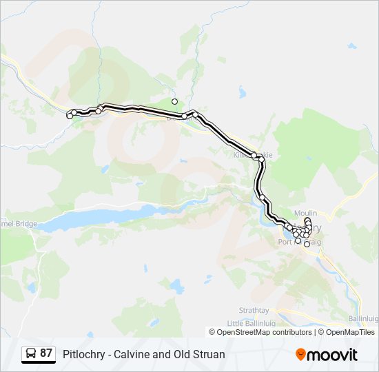 87 Bus Line Map