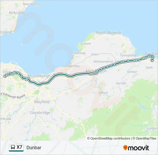 X7 Bus Line Map