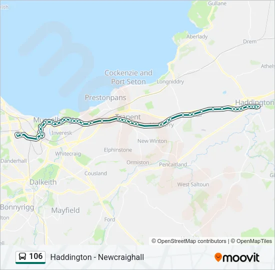 106 Route: Schedules, Stops & Maps - Haddington (Updated)