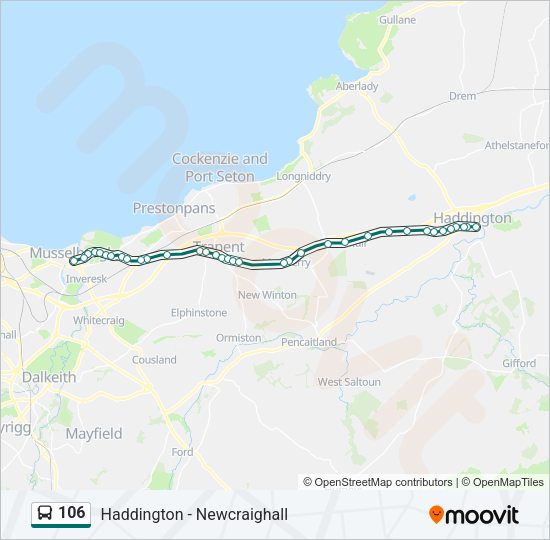 106 Bus Line Map