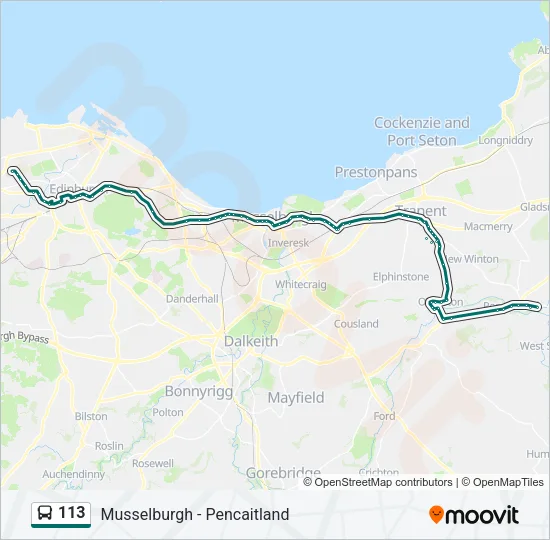113 Bus Line Map