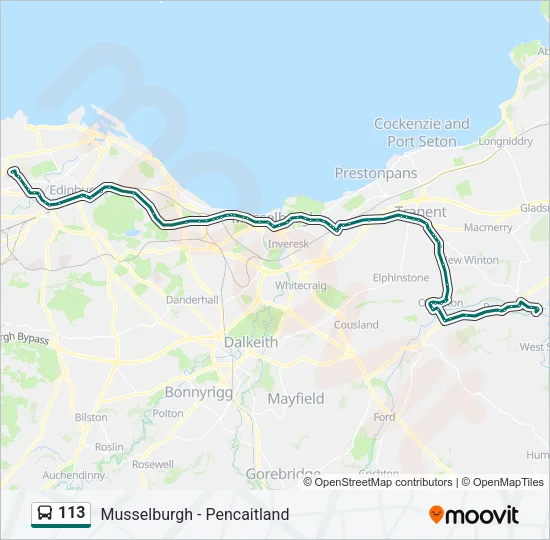 113 Bus Line Map