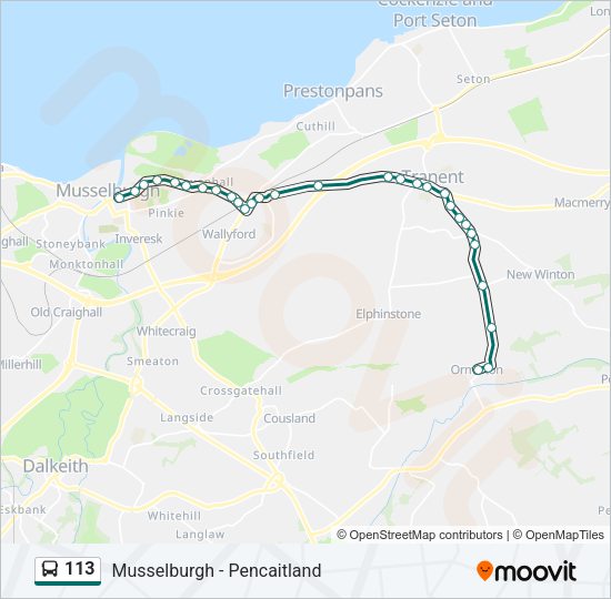 113 Bus Line Map