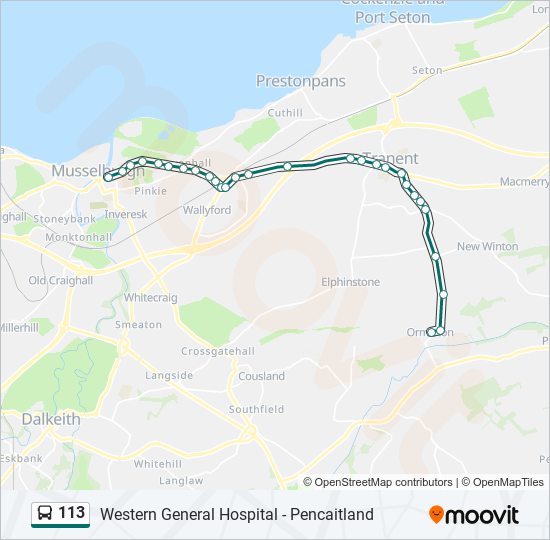 113 Route: Schedules, Stops & Maps - Ormiston (Updated)