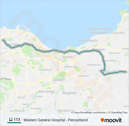 113-route-schedules-stops-maps-pencaitland-updated