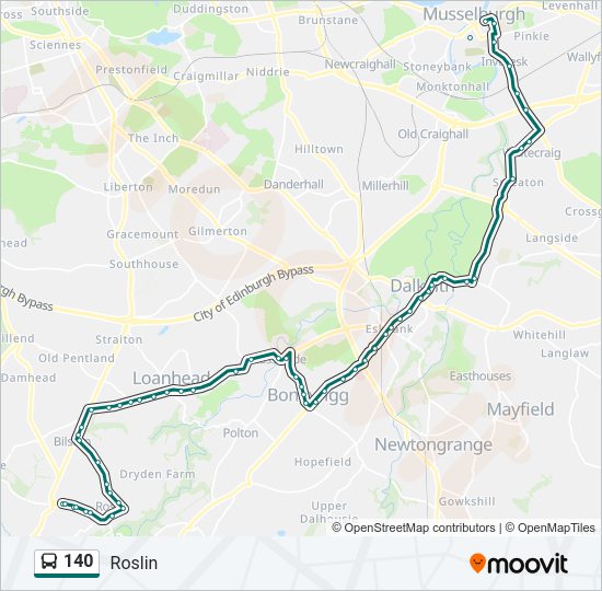 140 Bus Line Map