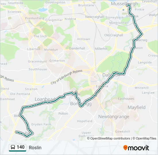 140 Bus Line Map